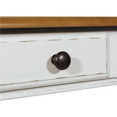 Medford Foyer Table Distressed White - OSP Home Furnishings 6 Medford Foyer Table Distressed White - OSP Home Furnishings - Image 4