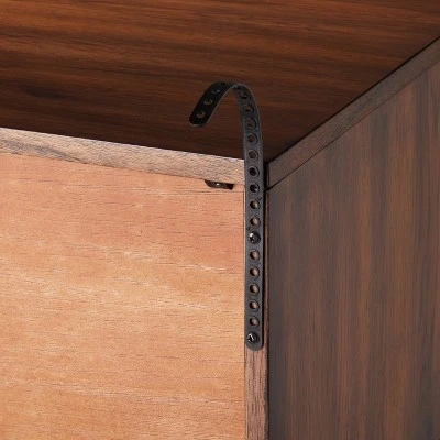 Hearth & Hand W/Magnolia Furniture Wood & Cane Console Table with Pull-Down Drawers - Hearth & Hand™ with Magnolia Black 7 Hearth & Hand W/Magnolia Furniture Wood & Cane Console Table with Pull-Down Drawers - Hearth & Hand™ with Magnolia Black - Image 5