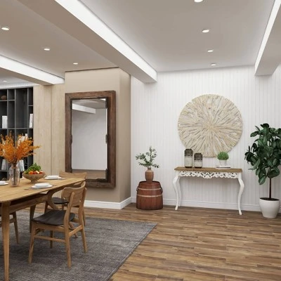 Wood Parisian Design Floral Ornate Detailing Console Table White - Olivia & May 12 Wood Parisian Design Floral Ornate Detailing Console Table White - Olivia & May - Image 10