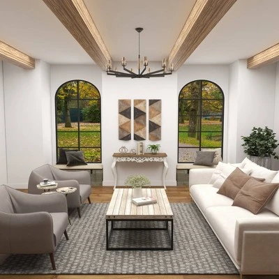 Wood Parisian Design Floral Ornate Detailing Console Table White - Olivia & May 13 Wood Parisian Design Floral Ornate Detailing Console Table White - Olivia & May - Image 11