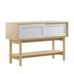 Room & Joy Wallie Wood Console Living Room Furniture Light Ash/Soft Gray - Room & Joy -Console Tables Sales unnamed file 3828