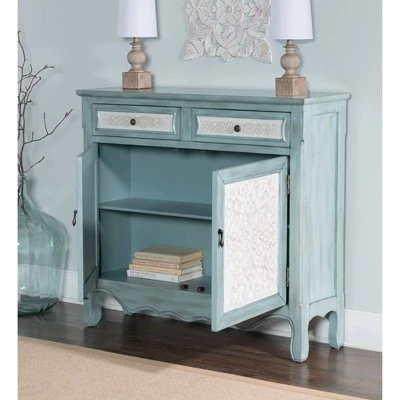Duncan Cabinet Console Table Antique Blue - Powell Company 10 Duncan Cabinet Console Table Antique Blue - Powell Company - Image 8