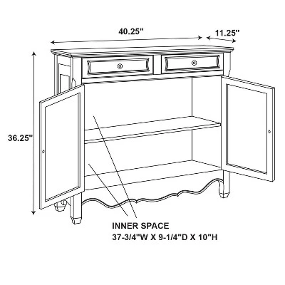 Duncan Cabinet Console Table Antique Blue - Powell Company 11 Duncan Cabinet Console Table Antique Blue - Powell Company - Image 9
