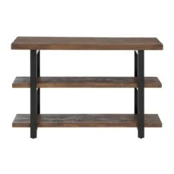 Pomona 2 Shelf Console Table Brown - Alaterre Furniture 13 Pomona 2 Shelf Console Table Brown - Alaterre Furniture -Console Tables Sales unnamed file 3866