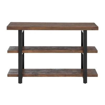 Pomona 2 Shelf Console Table Brown - Alaterre Furniture 6 Pomona 2 Shelf Console Table Brown - Alaterre Furniture - Image 4