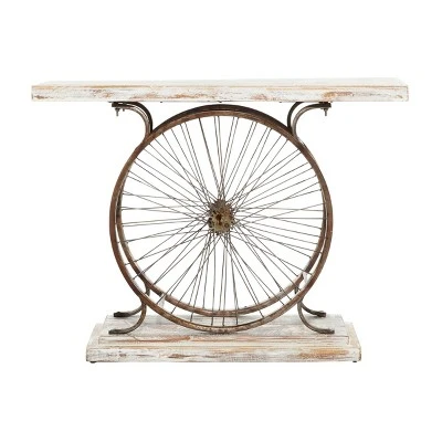 Olivia & May Rustic Console Table Brown - Olivia & May 5 Olivia & May Rustic Console Table Brown - Olivia & May - Image 3