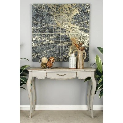 Olivia & May Farmhouse Vintage Console Table White - Olivia & May 3 Olivia & May Farmhouse Vintage Console Table White - Olivia & May