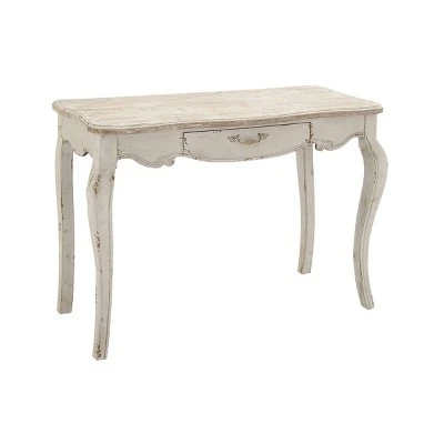 Olivia & May Farmhouse Vintage Console Table White - Olivia & May 5 Olivia & May Farmhouse Vintage Console Table White - Olivia & May - Image 3