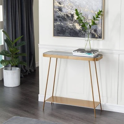 Olivia & May Modern Metal Console Table - Olivia & May 3 Olivia & May Modern Metal Console Table - Olivia & May