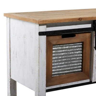 Olivia & May Farmhouse Storage Console Table Brown - Olivia & May 10 Olivia & May Farmhouse Storage Console Table Brown - Olivia & May - Image 8