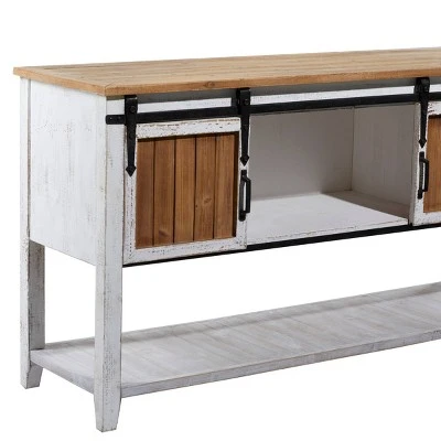 Olivia & May Farmhouse Storage Console Table Brown - Olivia & May 12 Olivia & May Farmhouse Storage Console Table Brown - Olivia & May - Image 10