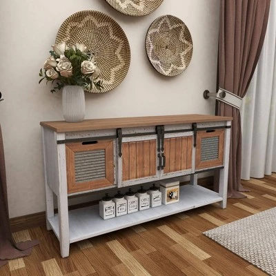 Olivia & May Farmhouse Storage Console Table Brown - Olivia & May 14 Olivia & May Farmhouse Storage Console Table Brown - Olivia & May - Image 12