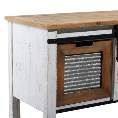 Olivia & May Farmhouse Storage Console Table Brown - Olivia & May 26 Olivia & May Farmhouse Storage Console Table Brown - Olivia & May - Image 24