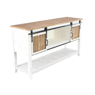 Olivia & May Farmhouse Storage Console Table Brown - Olivia & May 29 Olivia & May Farmhouse Storage Console Table Brown - Olivia & May - Image 27