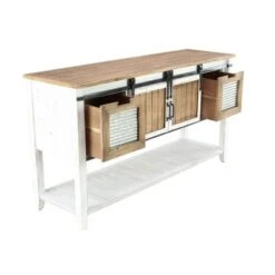 Olivia & May Farmhouse Storage Console Table Brown - Olivia & May 60 Olivia & May Farmhouse Storage Console Table Brown - Olivia & May -Console Tables Sales unnamed file 3930