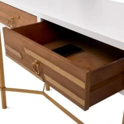Jupiter Desk Console Table White/Gold - Adore Decor -Console Tables Sales unnamed file 3938