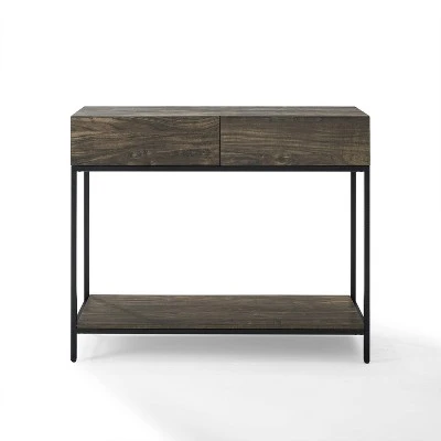 Jacobsen Console Table Brown/Charcoal - Crosley 3 Jacobsen Console Table Brown/Charcoal - Crosley