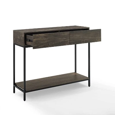 Jacobsen Console Table Brown/Charcoal - Crosley 4 Jacobsen Console Table Brown/Charcoal - Crosley - Image 2