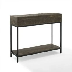 Jacobsen Console Table Brown/Charcoal - Crosley 15 Jacobsen Console Table Brown/Charcoal - Crosley -Console Tables Sales unnamed file 3955