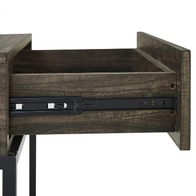 Jacobsen Console Table Brown/Charcoal - Crosley 7 Jacobsen Console Table Brown/Charcoal - Crosley - Image 5