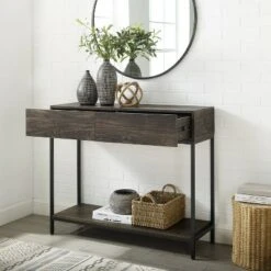 Jacobsen Console Table Brown/Charcoal - Crosley 20 Jacobsen Console Table Brown/Charcoal - Crosley -Console Tables Sales unnamed file 3960