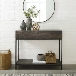 Jacobsen Console Table Brown/Charcoal - Crosley 21 Jacobsen Console Table Brown/Charcoal - Crosley -Console Tables Sales unnamed file 3961