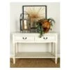 Wood Traditional 2 Drawer Console Table Antique Ivory - Olivia & May