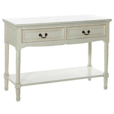 Wood Traditional 2 Drawer Console Table Antique Ivory - Olivia & May 9 Wood Traditional 2 Drawer Console Table Antique Ivory - Olivia & May - Image 7
