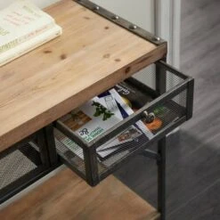 Olivia & May Industrial Console Table with Screen Drawers Brown - Olivia & May 8 Olivia & May Industrial Console Table with Screen Drawers Brown - Olivia & May -Console Tables Sales unnamed file 3982