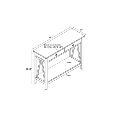 Titian Console Table - Linon Driftwood 14 Titian Console Table - Linon Driftwood - Image 12