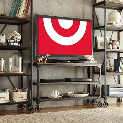 Merida Mixed Media Console Table Black - Inspire Q 5 Merida Mixed Media Console Table Black - Inspire Q - Image 3