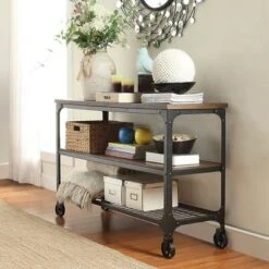 Merida Mixed Media Console Table Black - Inspire Q 12 Merida Mixed Media Console Table Black - Inspire Q -Console Tables Sales unnamed file 4004