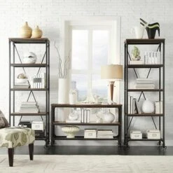 Merida Mixed Media Console Table Black - Inspire Q 14 Merida Mixed Media Console Table Black - Inspire Q -Console Tables Sales unnamed file 4006