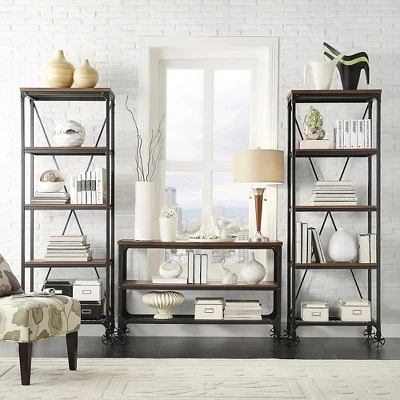 Merida Mixed Media Console Table Black - Inspire Q 8 Merida Mixed Media Console Table Black - Inspire Q - Image 6