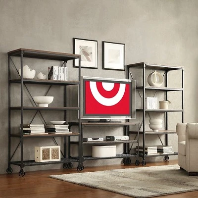 Merida Mixed Media Console Table Black - Inspire Q 9 Merida Mixed Media Console Table Black - Inspire Q - Image 7