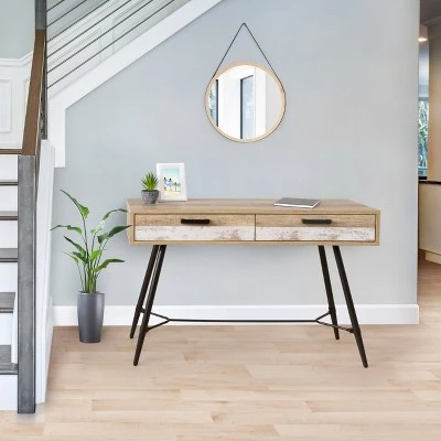 Aurora Entryway Table Beige/White - CorLiving 8 Aurora Entryway Table Beige/White - CorLiving - Image 6