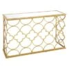 Metal and Mirror Quatrefoil Pattern Console Table Gold - Olivia & May 2 Metal and Mirror Quatrefoil Pattern Console Table Gold - Olivia & May -Console Tables Sales unnamed file 4031