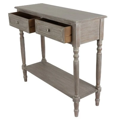 Decor Therapy Simplify Two Drawer Console Table Natural - Décor Therapy 3 Decor Therapy Simplify Two Drawer Console Table Natural - Décor Therapy