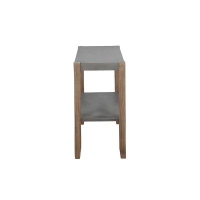 40" Davenport Faux Concrete and Wood Console Table Light Amber - Alaterre Furniture 5 40" Davenport Faux Concrete and Wood Console Table Light Amber - Alaterre Furniture - Image 3