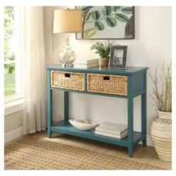 Console Table Teal - Acme Furniture