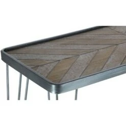 Olivia & May Modern Wood and Iron Chevron Console Table Brown - Olivia & May 9 Olivia & May Modern Wood and Iron Chevron Console Table Brown - Olivia & May -Console Tables Sales unnamed file 4100