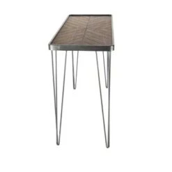 Olivia & May Modern Wood and Iron Chevron Console Table Brown - Olivia & May 10 Olivia & May Modern Wood and Iron Chevron Console Table Brown - Olivia & May -Console Tables Sales unnamed file 4101