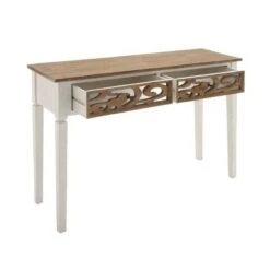 Olivia & May Rustic Console Table White - Olivia & May 7 Olivia & May Rustic Console Table White - Olivia & May -Console Tables Sales unnamed file 4105