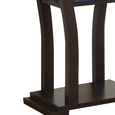 Wooden Console Table with 1 Shelf Dark Brown - Benzara 4 Wooden Console Table with 1 Shelf Dark Brown - Benzara - Image 2