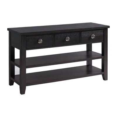 Kahlil 3 Drawer Sofa Table Espresso - Picket House Furnishings 3 Kahlil 3 Drawer Sofa Table Espresso - Picket House Furnishings