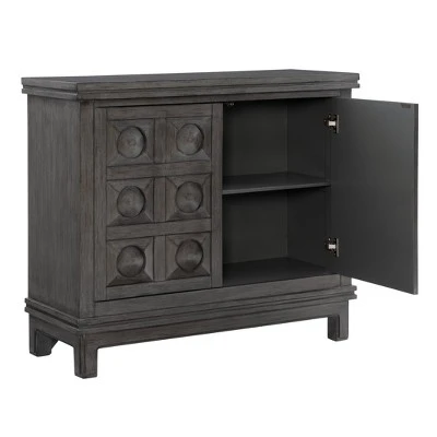 Epinay Carved Cabinet Gray - Powell Company 3 Epinay Carved Cabinet Gray - Powell Company