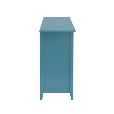 Flavius Console Table with 6 Drawers Blue - Benzara 5 Flavius Console Table with 6 Drawers Blue - Benzara - Image 3