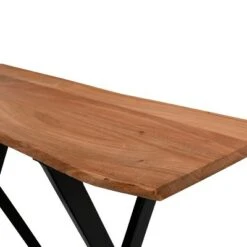 30" Industrial Wooden Console Sofa Entryway Table with X Base & Metal legs Brown/Black - The Urban Port -Console Tables Sales unnamed file 4167