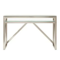 Severin Glass Top Brushed Nickel Sofa and Table Silver - Inspire Q 13 Severin Glass Top Brushed Nickel Sofa and Table Silver - Inspire Q -Console Tables Sales unnamed file 4207