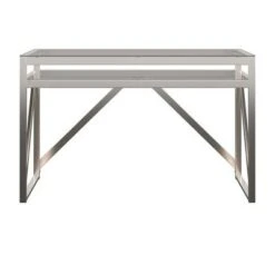 Severin Glass Top Brushed Nickel Sofa and Table Silver - Inspire Q 18 Severin Glass Top Brushed Nickel Sofa and Table Silver - Inspire Q -Console Tables Sales unnamed file 4212